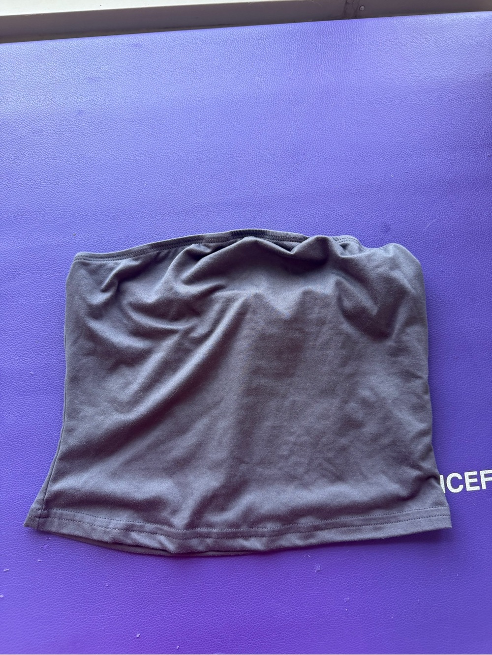 SHEIN Charcoal Grey Strapless Tube Top